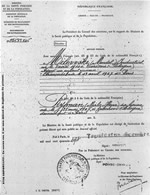 Le décret de naturalisation de Mendel et Mirla Milewski, en décembre 1947.