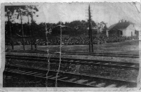 Seule photo connue de la déportation des Juifs d'Otwock et de la région.