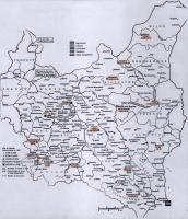 Les communautés juives en Pologne en 1921.